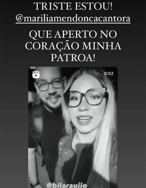 Bil Araújo lamenta morte de Marília Mendonça (Foto: Reprodução / Instagram)