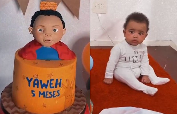 Ex-BBB Rízia Cerqueira celebra cinco meses do filho, Yaweh (Foto: Reprodução/Instagram)