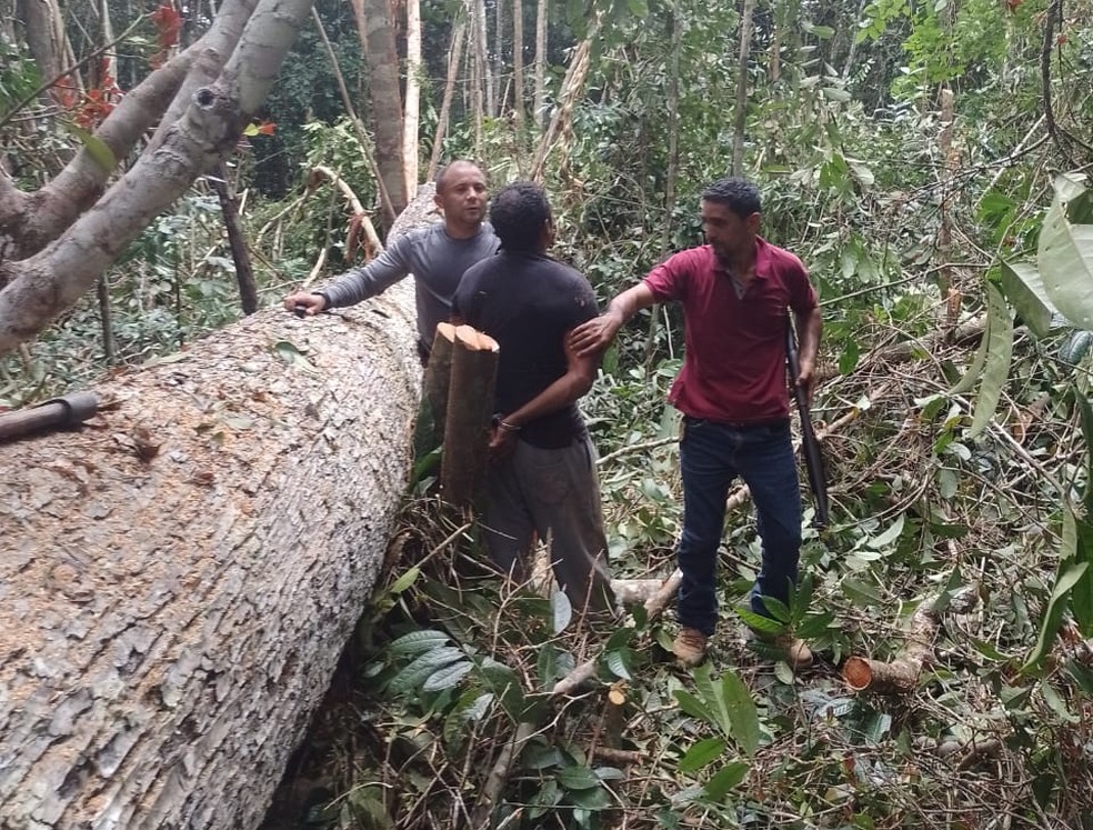 Homem foi encontrado em área de mata — Foto: Divulgação