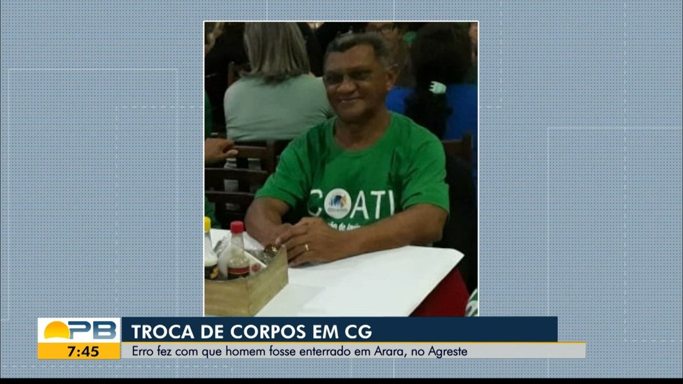 Corpo de homem que morreu de Covid-19 é trocado e enterrado em outra cidade, na PB — Foto: TV  Paraíba/Reprodução