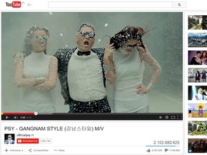 Clipe de 'Gangnam Style' no YouTube ultrapassou 2,1 bilhões de visualizações e 'quebrou' contador do site (Foto: Reprodução/YouTube)