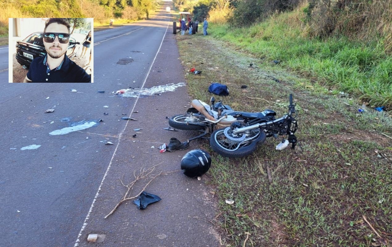 Motociclista bate na traseira de trator e morre em vicinal de Pereira Barreto