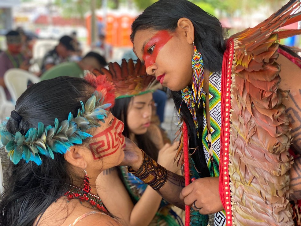Mobilização faz parte de ato indígena nacional — Foto: Txaná Keã/Arquivo Fephac