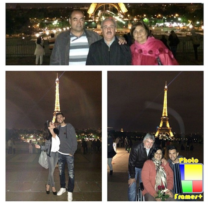 Javier Pastore com a família na Torre Eiffel (Foto: Reprodução/Instagram)