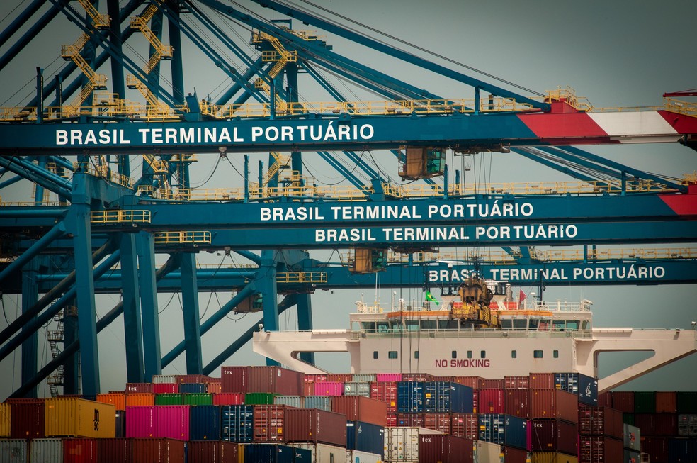 BTP is one of the port’s container terminals — Foto: Ana Paula Paiva/Valor