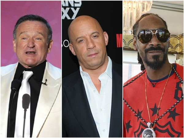 Robin Wlliams, Vin Diesel e Snoop Dogg (Foto: Getty Images)