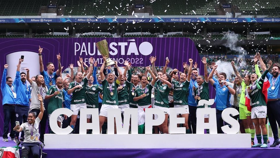 Palmeiras, campeão do Paulistão feminino — Foto: Fabio Menotti/Palmeiras/by Canon