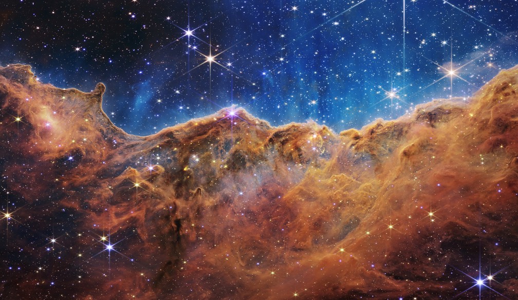 Nebulosa Carina, em nova foto do James Webb. — Foto: Nasa