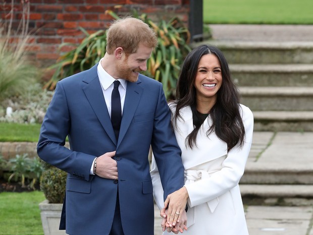 O Príncipe Harry e Megan em primeira aparição oficial (Foto: Getty Images)