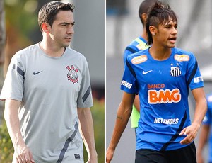 Chicão, Neymar, Corinthians, Santos (Foto: Editoria de arte / Globoesporte.com)