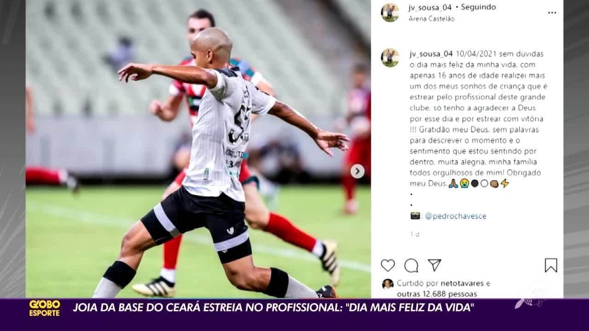 Joia Da Base Do Ceará, João Victor Estreia No Profissional Aos 16 Anos ...