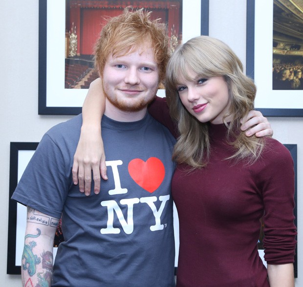 Ed Sheeran e Taylor Swift em foto de 2013 (Foto: Anna Webber/Getty Images)