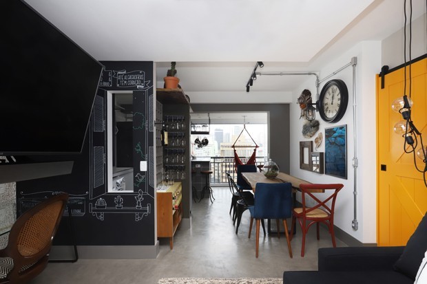 10 apartamentos com decoração industrial para inspirar (Foto: Mariana Orsi / Divulgação)