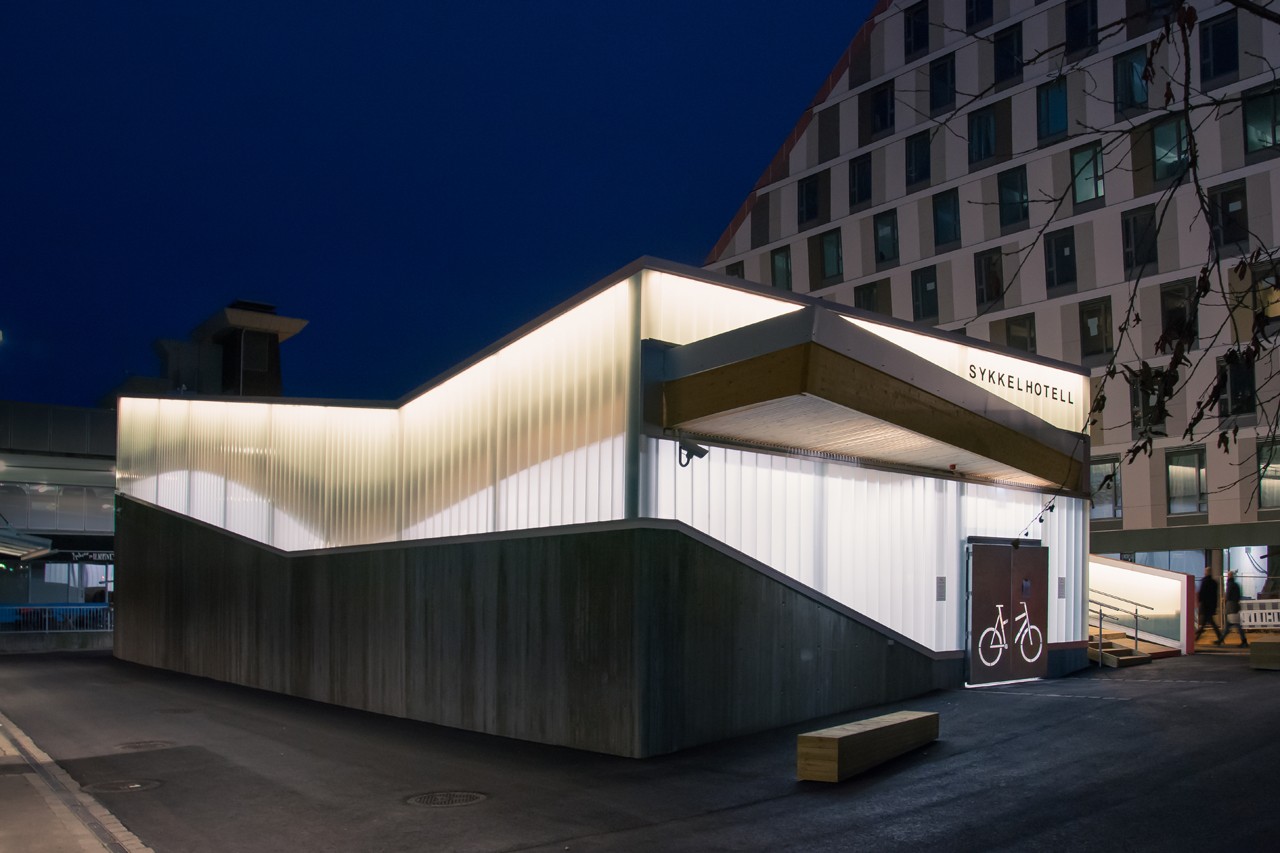 Hotel para bicicletas na Noruega (Foto: Divulgação/Various Architects)