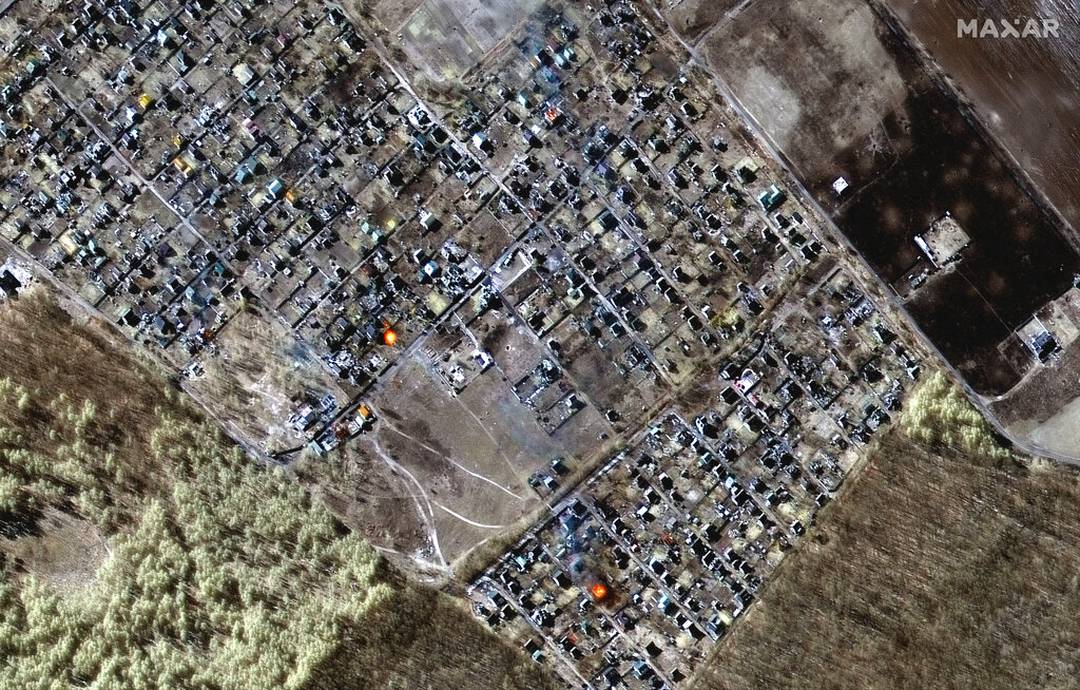 Imagens de satélite mostram artilharia próxima a Kiev em 11 de março de 2022