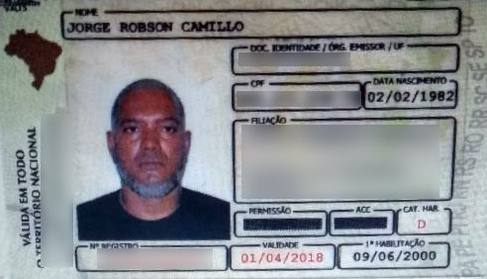 Motorista Jorge Robson Camillo tinha 35 anos (Foto: Reprodução)