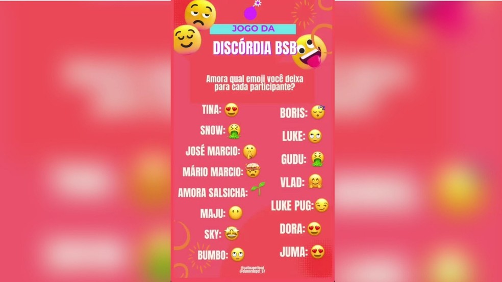 Amora foi a primeira eliminada do BSB com 75% dos votos. — Foto: Reprodução/RedesSociais