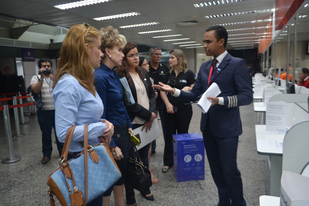 OAB, MPF, Procon e Ipen fizeram inspeção no aeroporto de Porto Velho nesta sexta-feira, 28 (Foto: Hosana Moraes/G1)