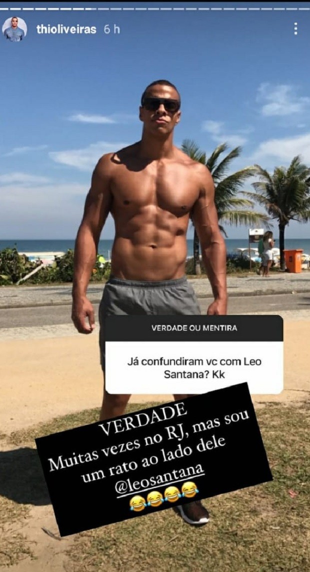 Thiago Oliveira confirma que já foi confundido com cantor Léo Santana (Foto: Reprodução/Instagram)