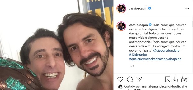 Cassio Scapin e Diego Redondaro (Foto: Reprodução/Instagram)