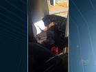 Motorista de ônibus dirige falando ao celular e sem usar cinto; veja vídeo