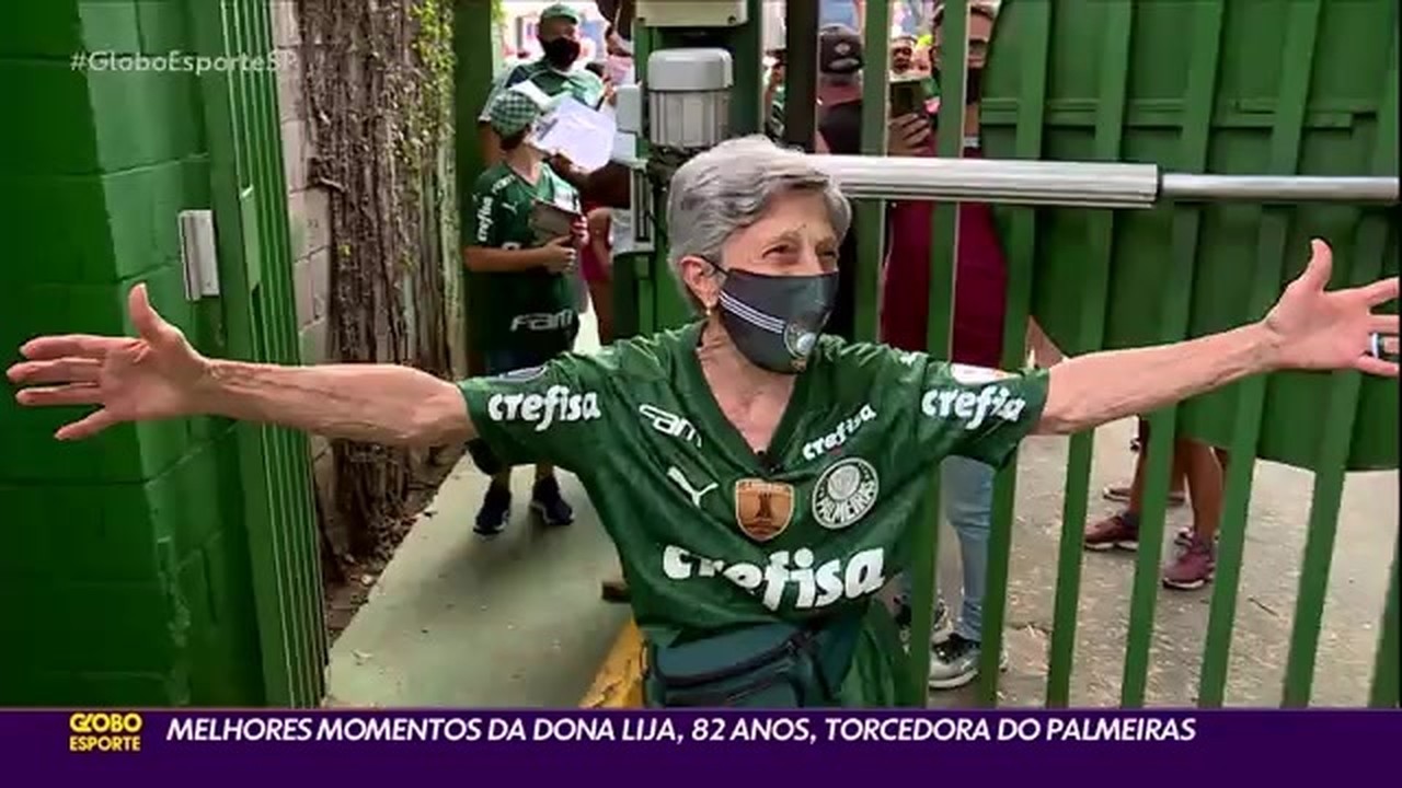 Melhores momentos de Dona Lija, 82 anos e torcedora do Palmeiras