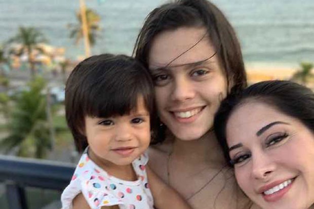 Mayra Cardi e os filhos, Lucas e Sofia (Foto: Reprodução/Instagram)