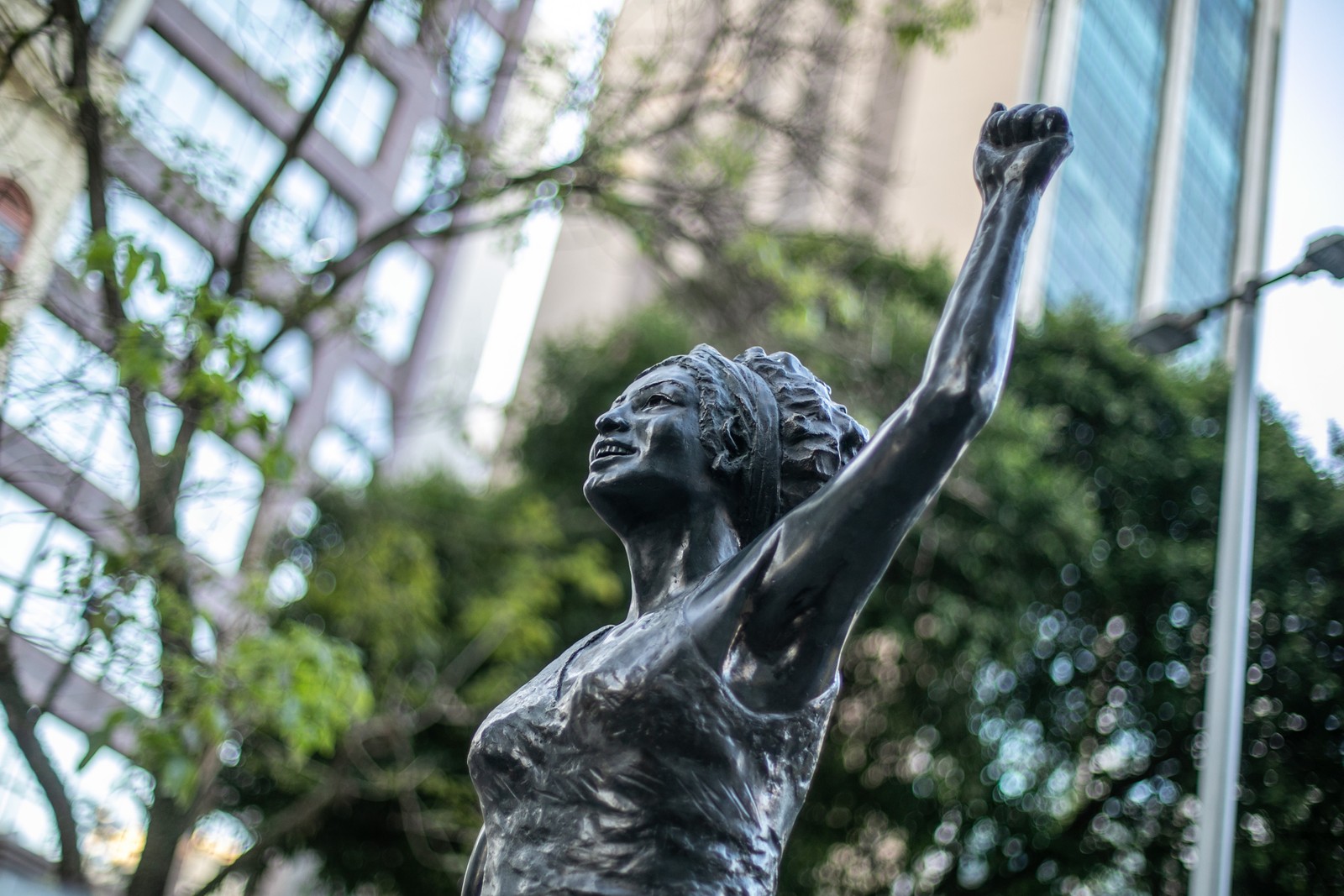 Estátua da vereadora Marielle Franco, assassinada em março de 2018, é inaugurada no Centro do Rio — Foto: Brenno Carvalho