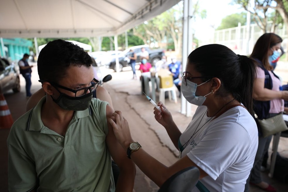 Posto de vacinação contra a Covid-19 em Iranduba — Foto: Divulgação