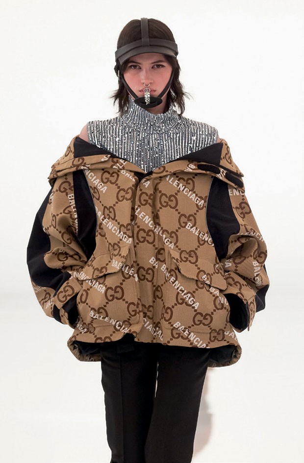 Look da coleção Aria da Gucci, repleta de códigos emprestados da Balenciaga (Foto: Joy 514, Getty Images, Imax Tree e Divulgação)