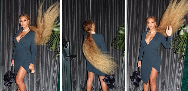 Beyoncé mostra as extensões extra longas que usou no casamento de Serena Williams (Foto: Reprodução/Instagram Beyoncé)
