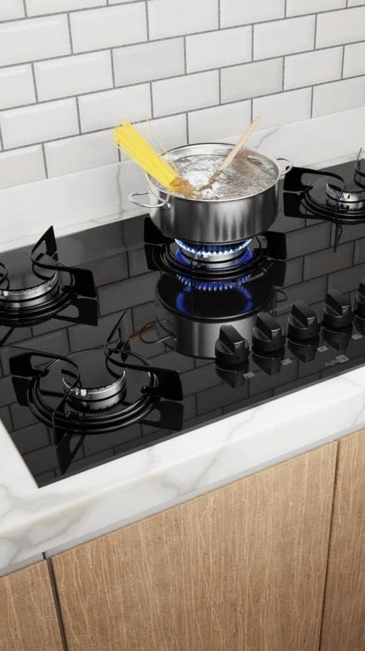 Quer um cooktop de 5 bocas? Estes modelos cabem no seu bolso