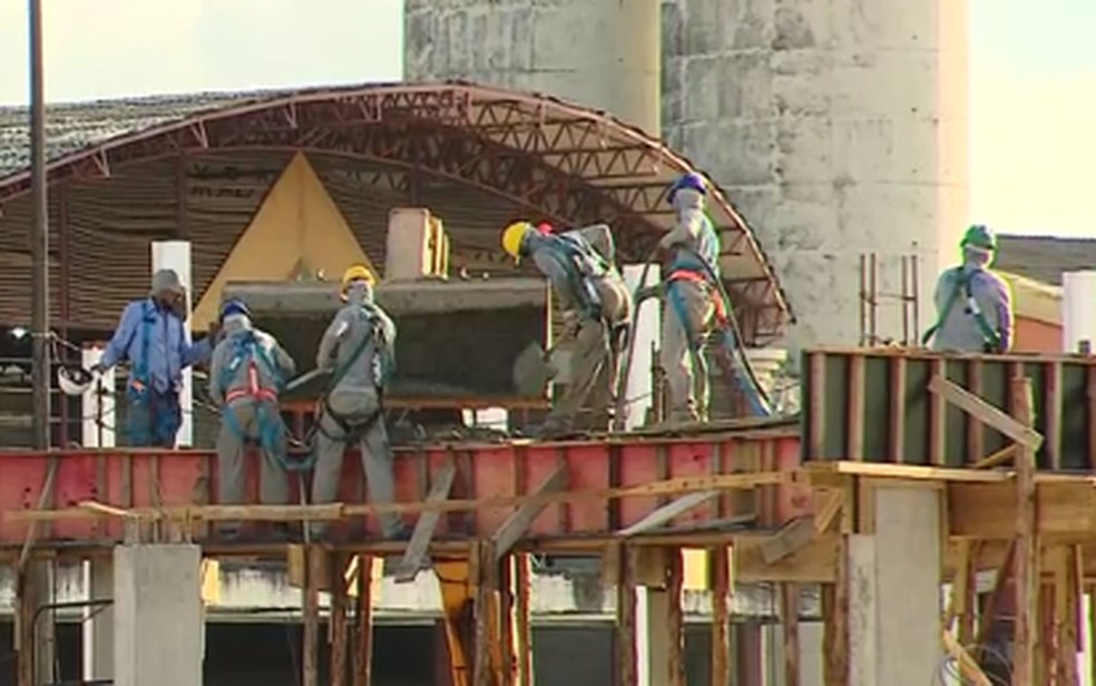 Construção civil em Aracaju — Foto: Reprodução/TV Sergipe/Arquivo
