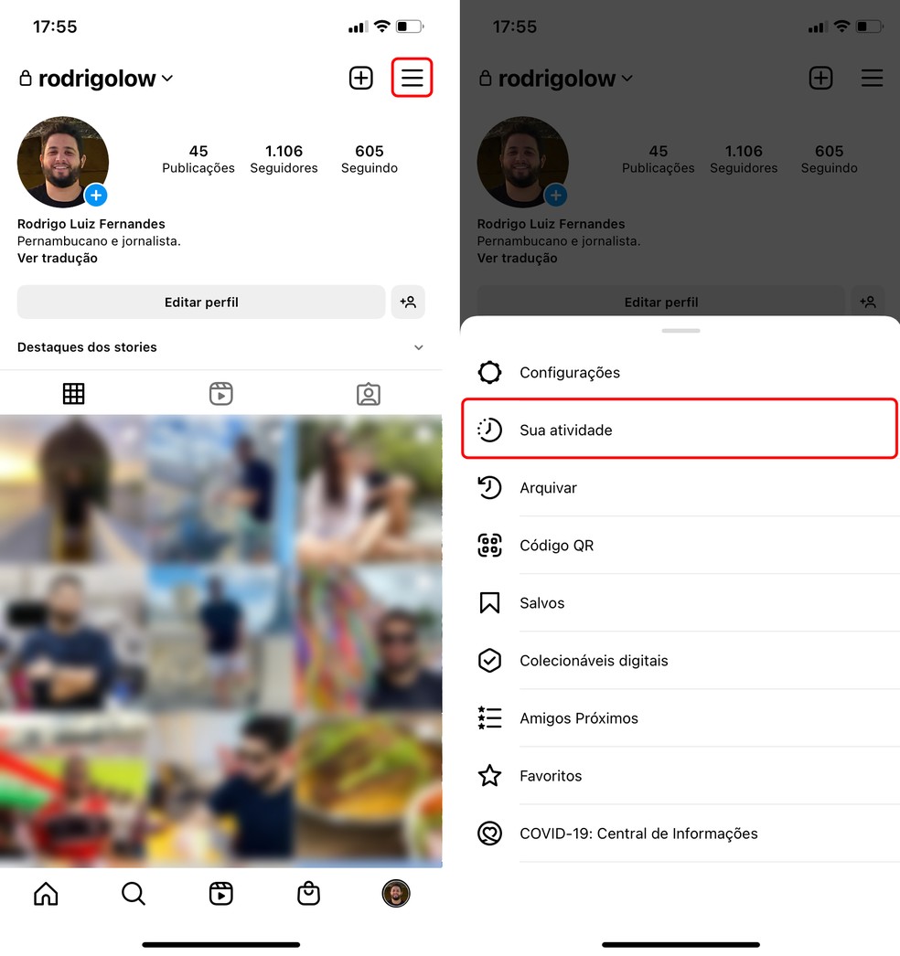 Saiba como acessar configurações de interação no Instagram — Foto: Reprodução/Rodrigo Fernandes