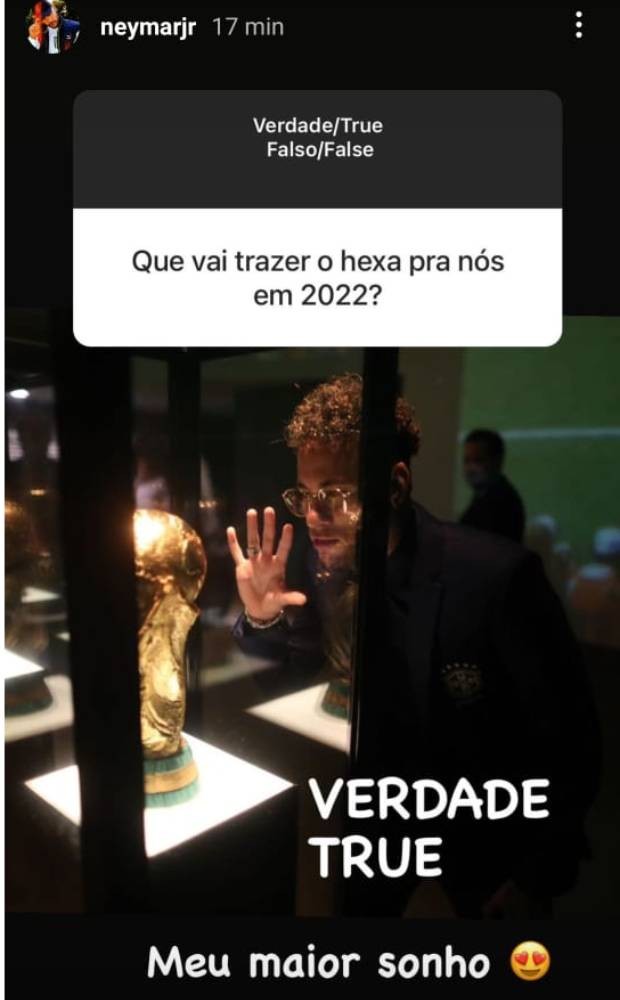 Neymar responde perguntas de seguidores (Foto: Reprodução/Instagram)