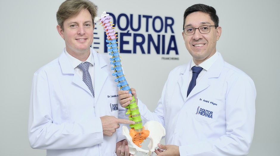 Laudelino Risso e André Pêgas, fundadores da Doutor Hérnia, rede especializada em reabilitação de coluna (Foto: Divulgação)