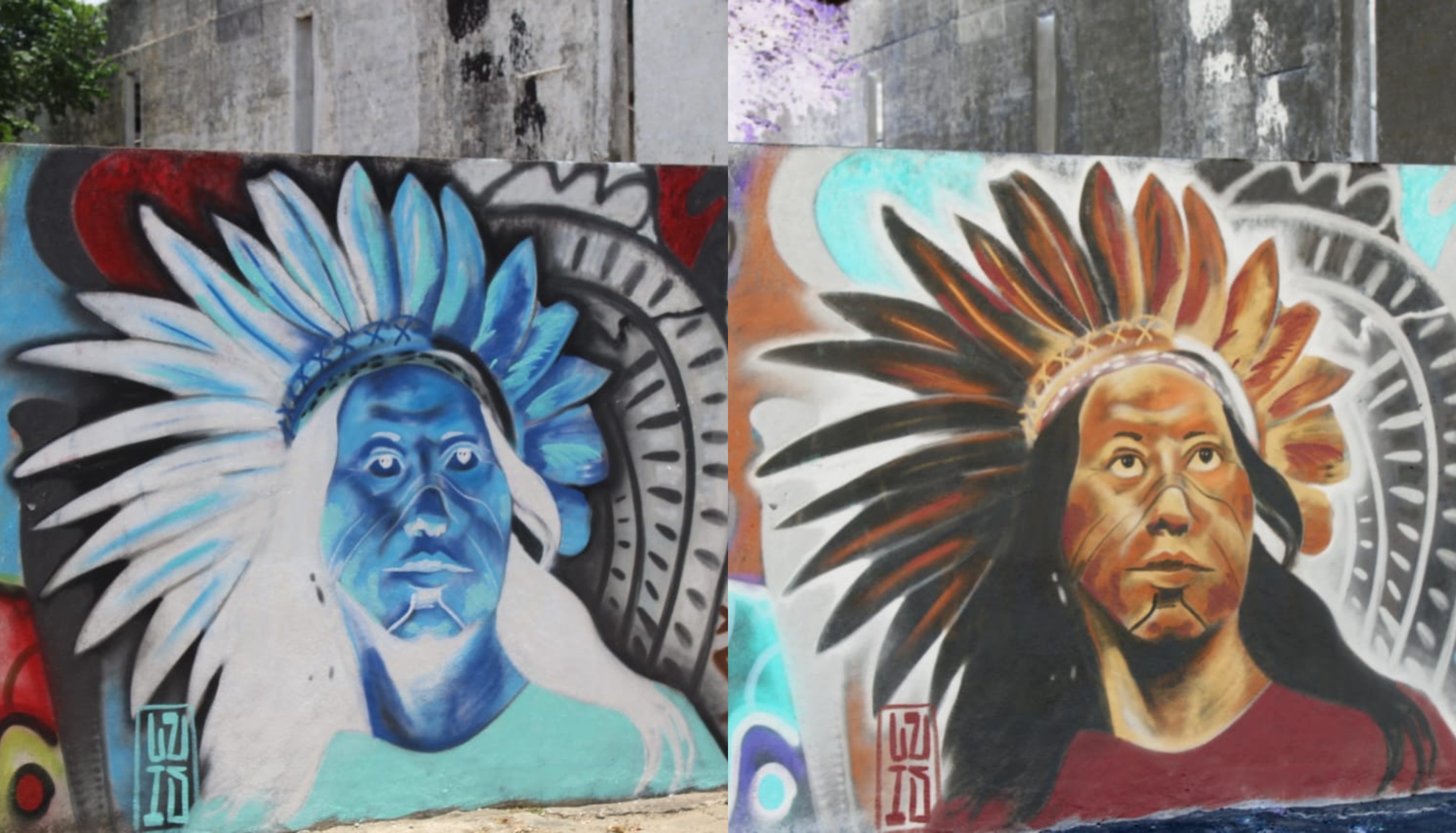 Artistas homenageiam Jaider Esbell com mural grafitado em Boa Vista: 'inspirado pela arte ancestral'