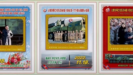 'Princesa' norte-coreana: país lança selos postais com imagens da filha de Kim Jong-un