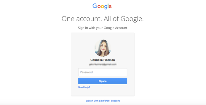 Digite sua conta do Google (Foto: Gabriella Fiszman/ TechTudo)