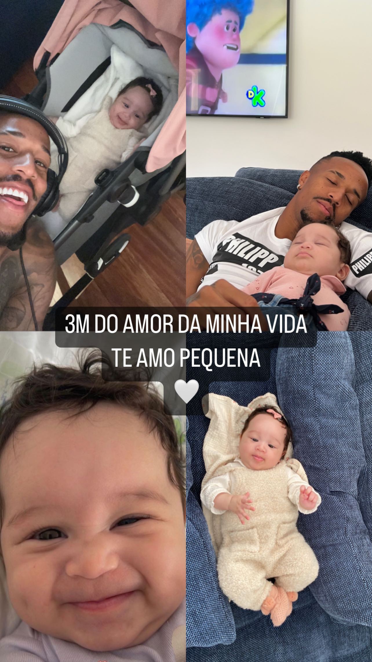 Eder Militão celebra 3 meses da filha (Foto: Reprodução Instagram)