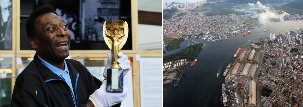 Governo Lula dará o nome de Pelé ao Porto de Santos, o maior da América Latina — Foto: Nirley Sena/Divulgação SPA