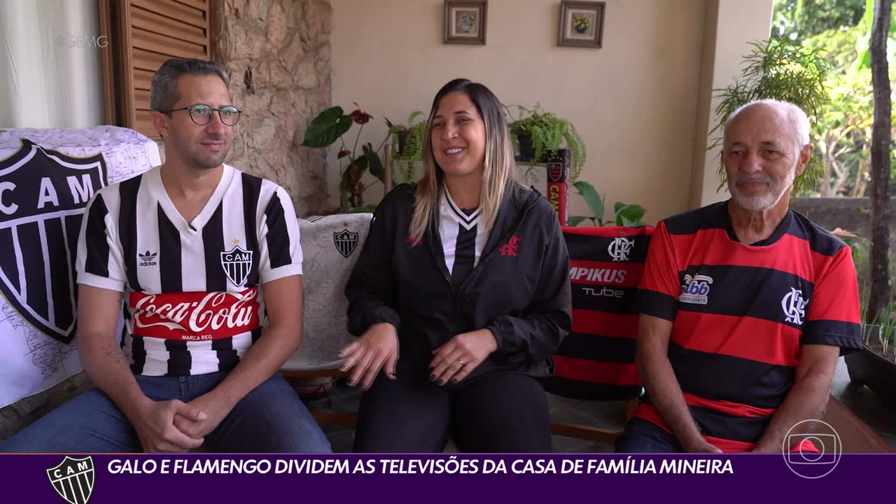 Família mineira divide as televisões da casa por duelo Atlético e Flamengo