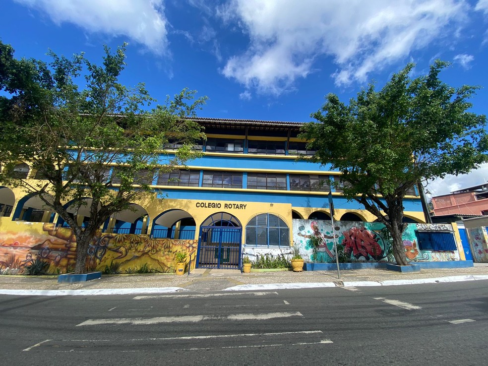 Colégio Rotary, no bairro de Itapuã, em Salvador — Foto: Camila Oliveira/TV Bahia