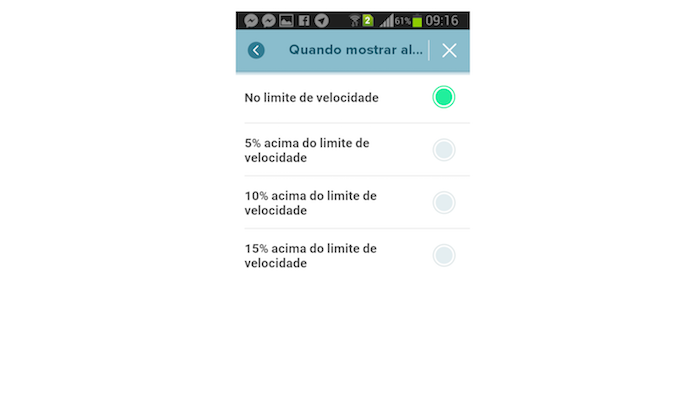 Definindo quando o alerta de limite de velocidade do Waze será emitido no Android (Foto: Reprodução/Marvin Costa)