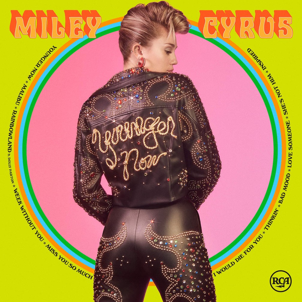 Miley Cyrus na capa do disco 'Younger now' (Foto: Divulgação)