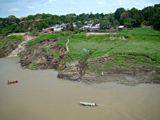 Fenômeno terras caídas no Amazonas (Foto: Divulgação/CPRM)