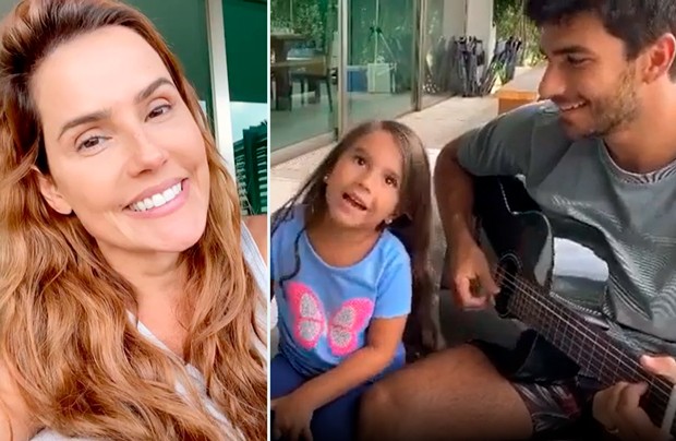 Deborah Secco grava Maria flor cantando com pai, Hugo Moura  (Foto: Reprodução/ Instagram)