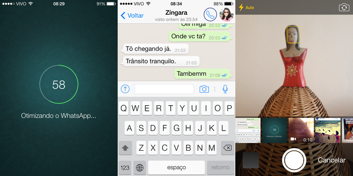 WhatsApp muda no iOS (Foto: Reprodu??o/Laura Rezende)
