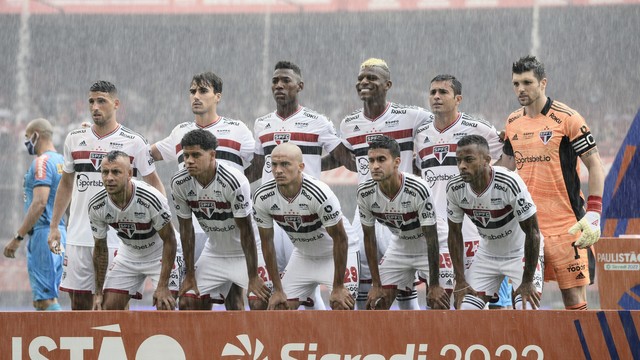 São Paulo no clássico contra o Corinthians