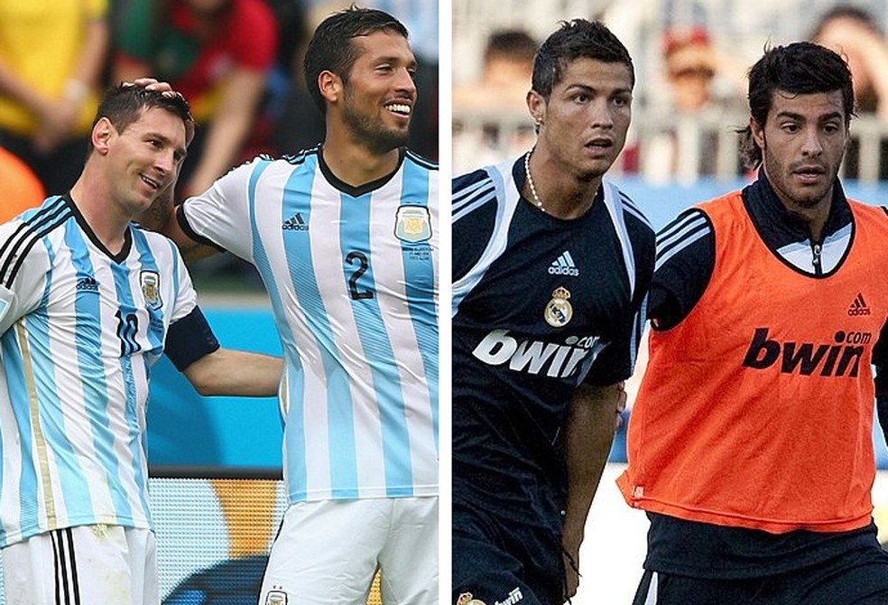 Garay é outro argentino a jogar com Messi na seleção e com Cristiano Ronaldo no Real Madrid — Foto: Infoesporte